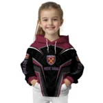 West Ham United Futuristic Pattern Claret Black Hoodie Best Selling