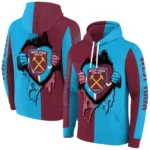West Ham United Heartbeat Graphic Claret Hoodie Best Selling