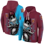West Ham United Jack Skellington Claret Hoodie Best Selling