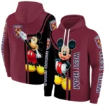 West Ham United Mickey Mouse Claret Black Hoodie Best Selling