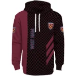 West Ham United Monogram Pattern Claret Hoodie Best Selling