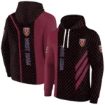 West Ham United Monogram Pattern Claret Hoodie Best Selling