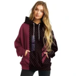 West Ham United Monogram Pattern Claret Hoodie Best Selling