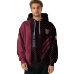West Ham United Monogram Pattern Claret Hoodie Best Selling