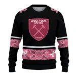 West Ham United Pink Ribbon Black Pink Sweater Best Selling