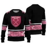West Ham United Pink Ribbon Black Pink Sweater Best Selling