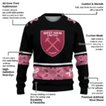 West Ham United Pink Ribbon Black Pink Sweater Best Selling