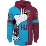 West Ham United Playful Snoopy Claret Hoodie Best Selling