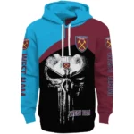 West Ham United Skull Punisher Black Hoodie Best Selling