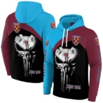 West Ham United Skull Punisher Black Hoodie Best Selling