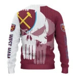 West Ham United Skull Split Claret White Sweater Best Selling