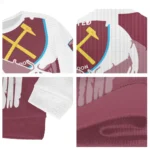 West Ham United Skull Split Claret White Sweater Best Selling