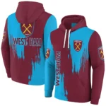 West Ham United Splatter Effect Claret Hoodie Best Selling