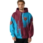 West Ham United Splatter Effect Claret Hoodie Best Selling