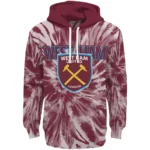 West Ham United Tie Dye Pattern Claret Hoodie Best Selling