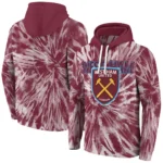 West Ham United Tie Dye Pattern Claret Hoodie Best Selling