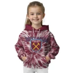 West Ham United Tie Dye Pattern Claret Hoodie Best Selling