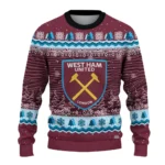 West Ham United Tree Pattern Claret Sweater Best Selling