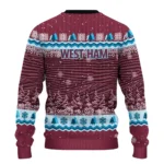 West Ham United Tree Pattern Claret Sweater Best Selling