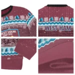 West Ham United Tree Pattern Claret Sweater Best Selling