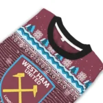 West Ham United Tree Pattern Claret Sweater Best Selling