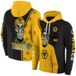 Wolverhampton Wanderers Achmed Skull Old Gold Hoodie Best Selling