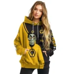 Wolverhampton Wanderers Achmed Skull Old Gold Hoodie Best Selling