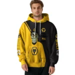 Wolverhampton Wanderers Achmed Skull Old Gold Hoodie Best Selling