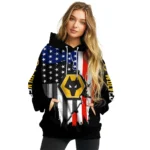 Wolverhampton Wanderers American Pride Black Hoodie Best Selling