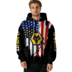 Wolverhampton Wanderers American Pride Black Hoodie Best Selling