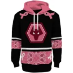 Wolverhampton Wanderers Awareness Ribbon Black Pink Hoodie Best Selling