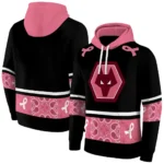 Wolverhampton Wanderers Awareness Ribbon Black Pink Hoodie Best Selling