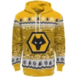 Wolverhampton Wanderers Christmas Trees Old Gold Hoodie Best Selling