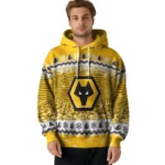 Wolverhampton Wanderers Christmas Trees Old Gold Hoodie Best Selling