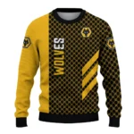 Wolverhampton Wanderers Circles Mesh Old Gold Black Sweater Best Selling