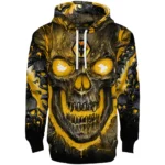 Wolverhampton Wanderers Demonic Skull Old Gold Black Hoodie Best Selling