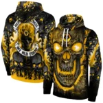 Wolverhampton Wanderers Demonic Skull Old Gold Black Hoodie Best Selling