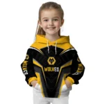 Wolverhampton Wanderers Futuristic Pattern Old Gold Black Hoodie Best Selling