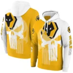 Wolverhampton Wanderers Graphic Punisher Old Gold White Hoodie Best Selling