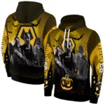 Wolverhampton Wanderers Halloween Vibes Old Gold Black Hoodie Best Selling