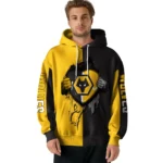 Wolverhampton Wanderers Heartbeat Graphic Old Gold Hoodie Best Selling