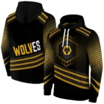 Wolverhampton Wanderers Hexagonal Pattern Old Gold Black Hoodie Best Selling
