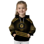 Wolverhampton Wanderers Hexagonal Pattern Old Gold Black Hoodie Best Selling