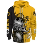 Wolverhampton Wanderers Jack Skellington Old Gold Hoodie Best Selling