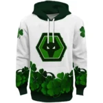 Wolverhampton Wanderers Lucky Motif White Green Hoodie Best Selling