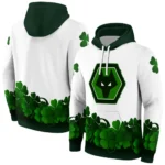 Wolverhampton Wanderers Lucky Motif White Green Hoodie Best Selling