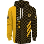 Wolverhampton Wanderers Monogram Pattern Old Gold Hoodie Best Selling