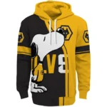 Wolverhampton Wanderers Playful Snoopy Old Gold Hoodie Best Selling