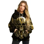 Wolverhampton Wanderers Skull Artwork Old Gold Black Hoodie Best Selling