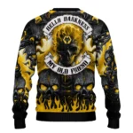 Wolverhampton Wanderers Skull Intensity Old Gold Black Sweater Best Selling